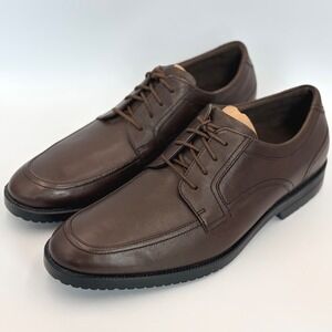 Rockport‎ Mens 11 Apron Toe Oxford Brown Dress Shoes V76055 Adiprene Adidas NWOB